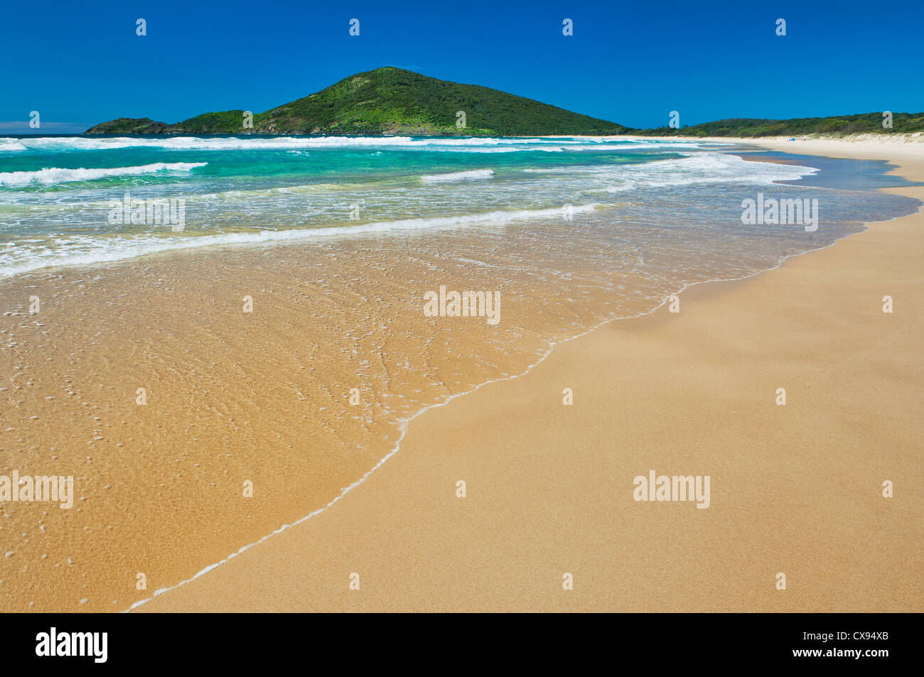 Hat Head am Ende des Strandes im hat Head National Park. Stockfoto