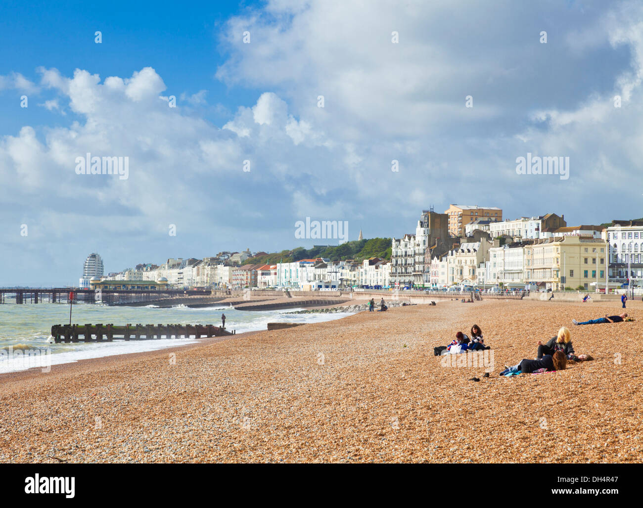 Hastings Beach Hastings East Sussex England GB Großbritannien Europa Stockfoto