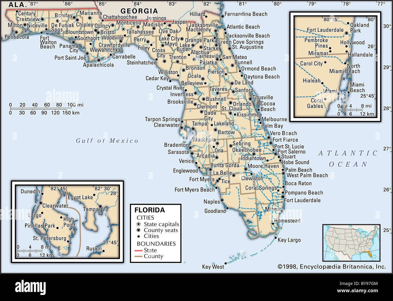 Mapa De Florida Con Nombres Y Ciudades | Images and Photos finder