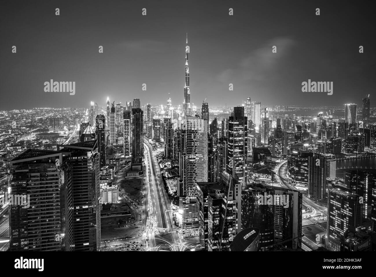 Burj khalifa downtown dubai Banque d'images noir et blanc - Page 2 - Alamy