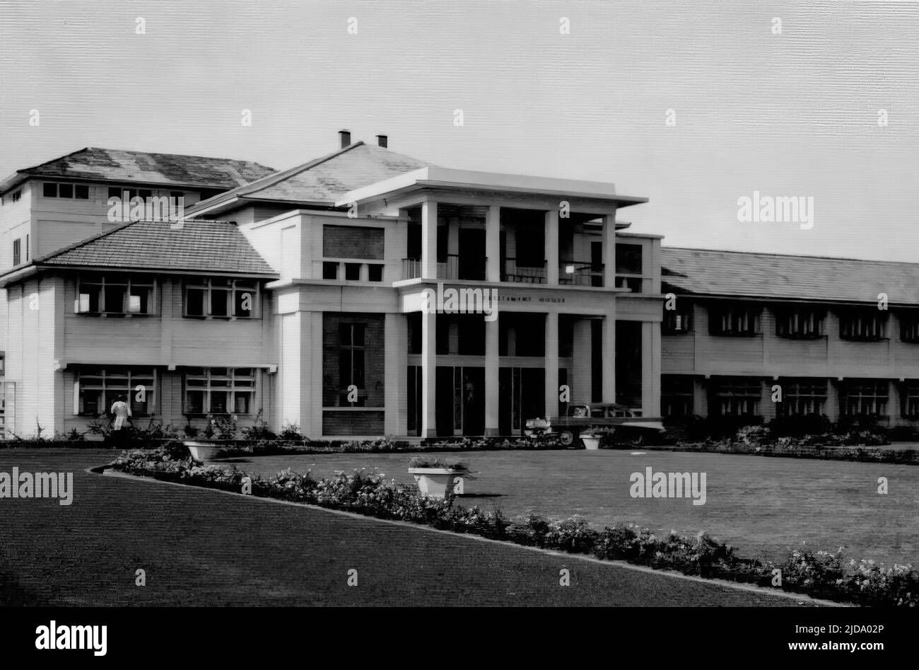 State house accra ghana Banque d'images noir et blanc - Alamy