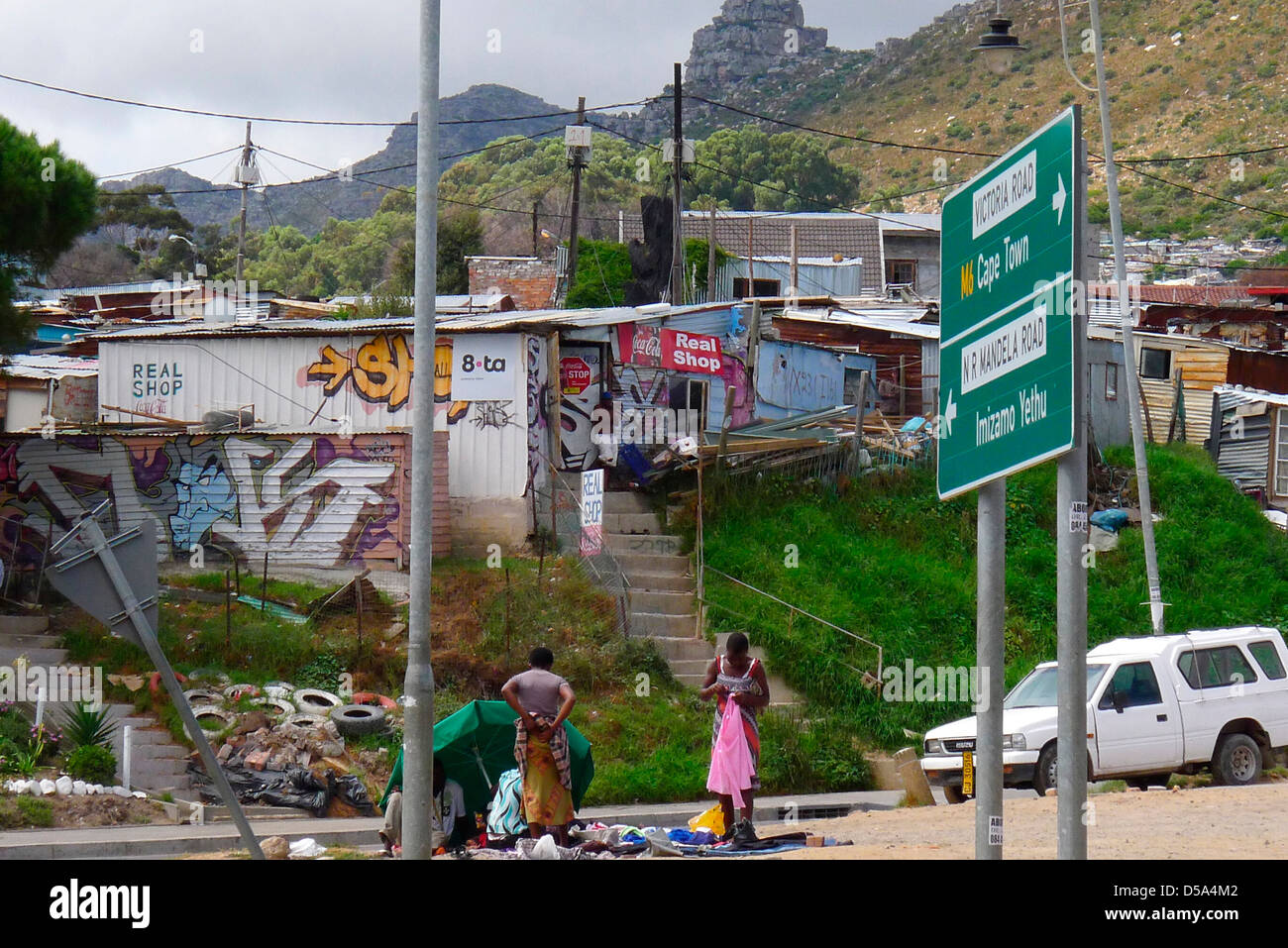 Township, Cape Town, Afrique du Sud Banque D'Images