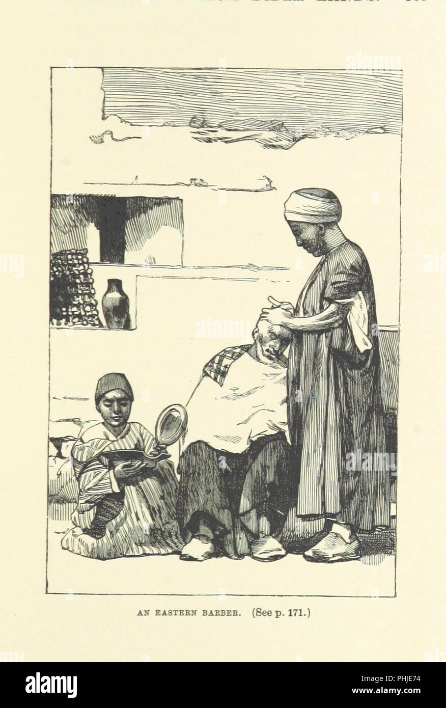 Libre à partir de la page 181 du "glanage de terres de la Bible, d'être des chapitres sur les villes de l'Est, leurs habitations, les meubles, etc' . Banque D'Images