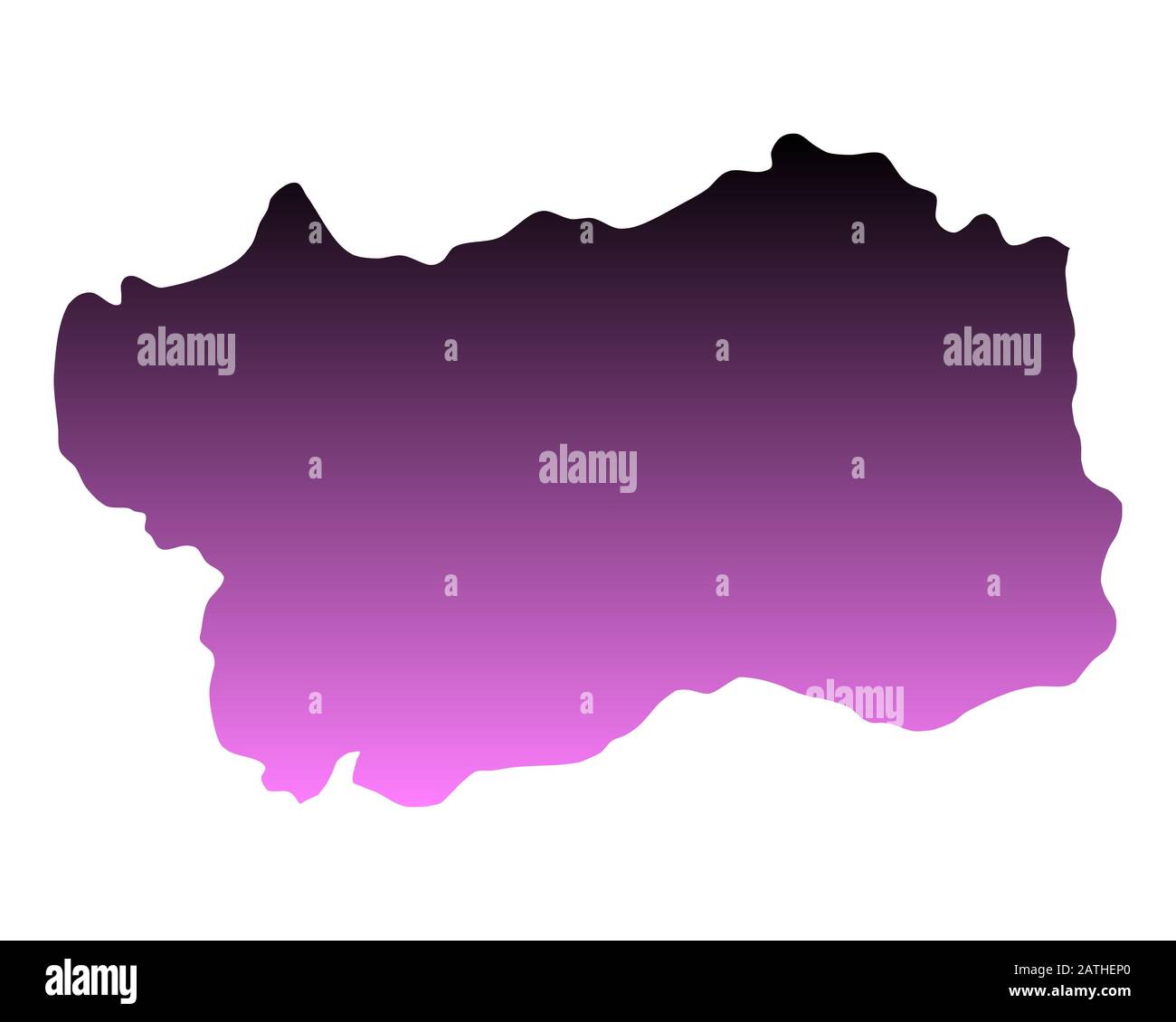 Mappa della Valle d'Aosta Foto Stock