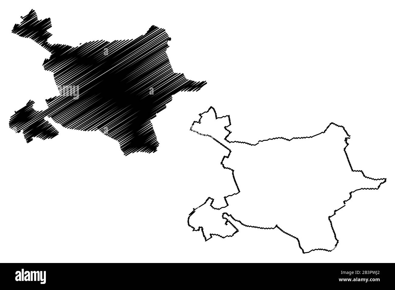 Città di Tirana (Repubblica di Albania) mappa vettore illustrazione ...