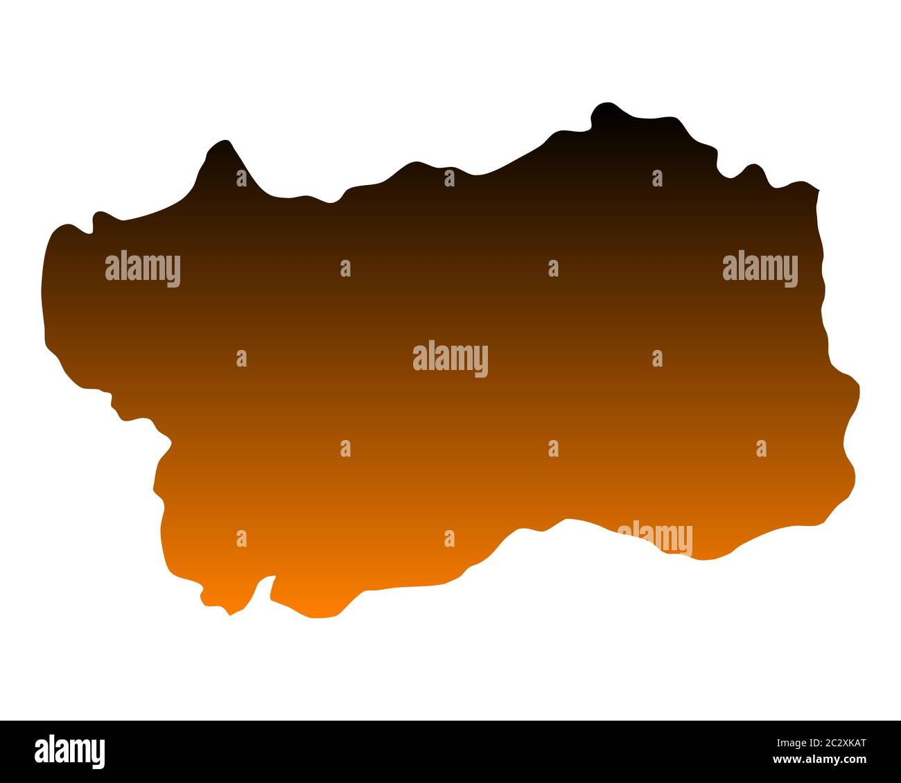 Mappa della Valle d'Aosta Foto Stock