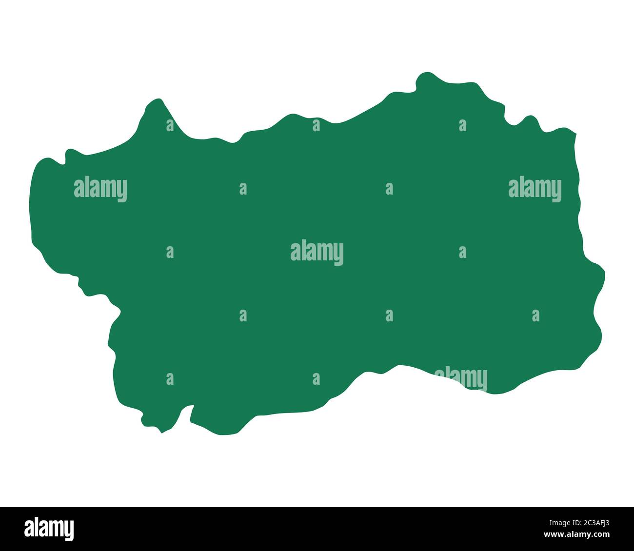 Mappa della Valle d'Aosta Foto Stock