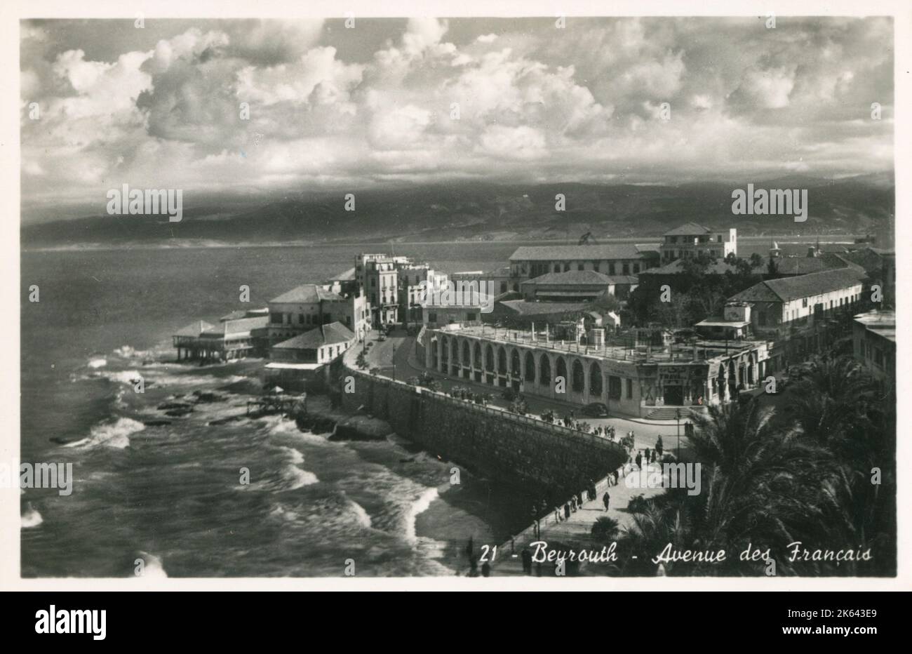 Avenue des Francais (Avenue of the French) - Beirut in Libano. Foto Stock