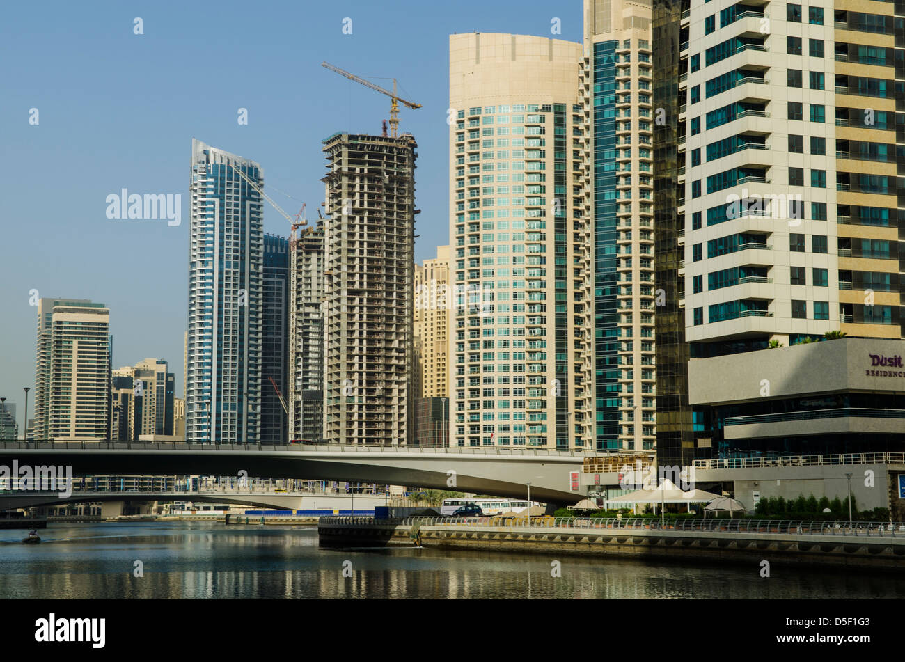 Dubai Marina edifici Foto Stock