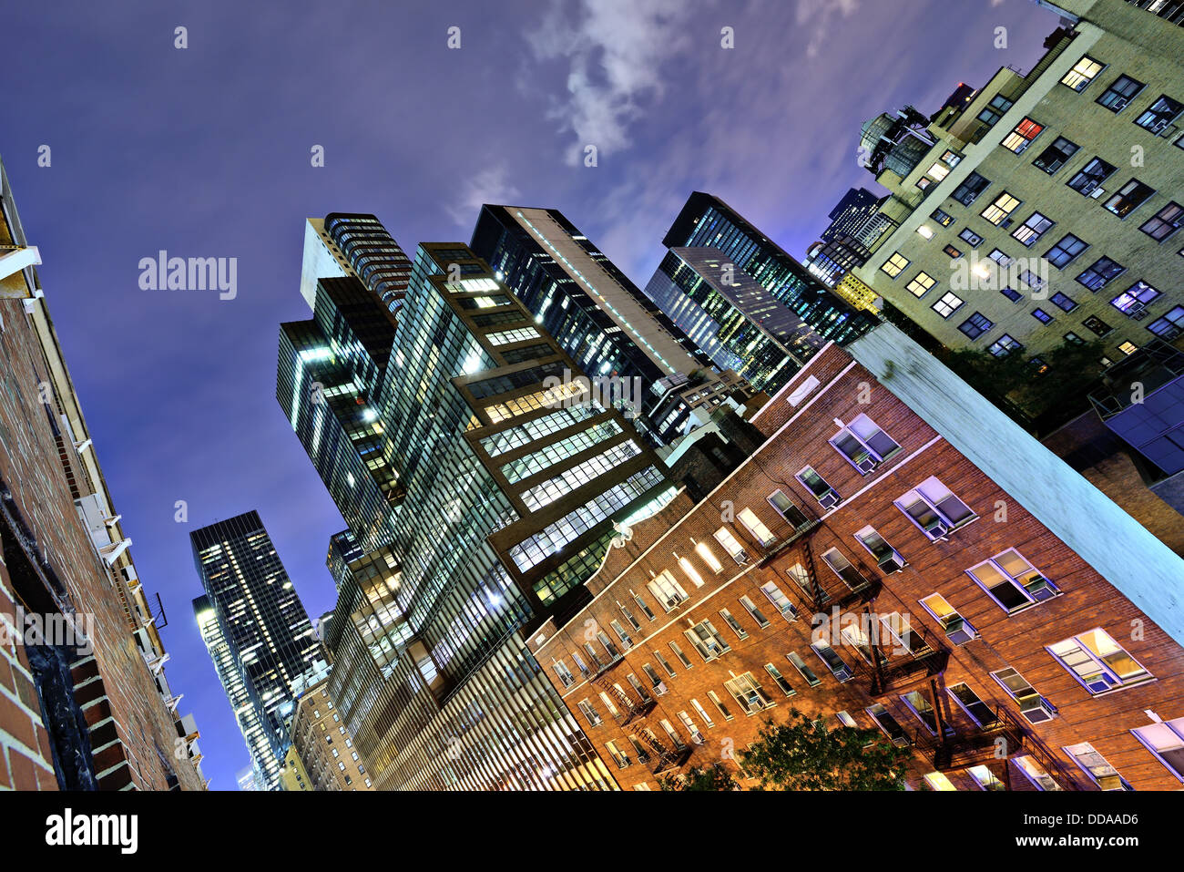 Edifici per uffici nel centro di Manhattan. Foto Stock