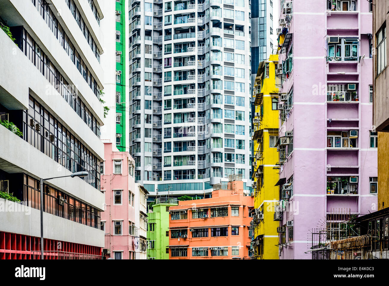 Abstract edifici di Hong Kong, Cina. Foto Stock