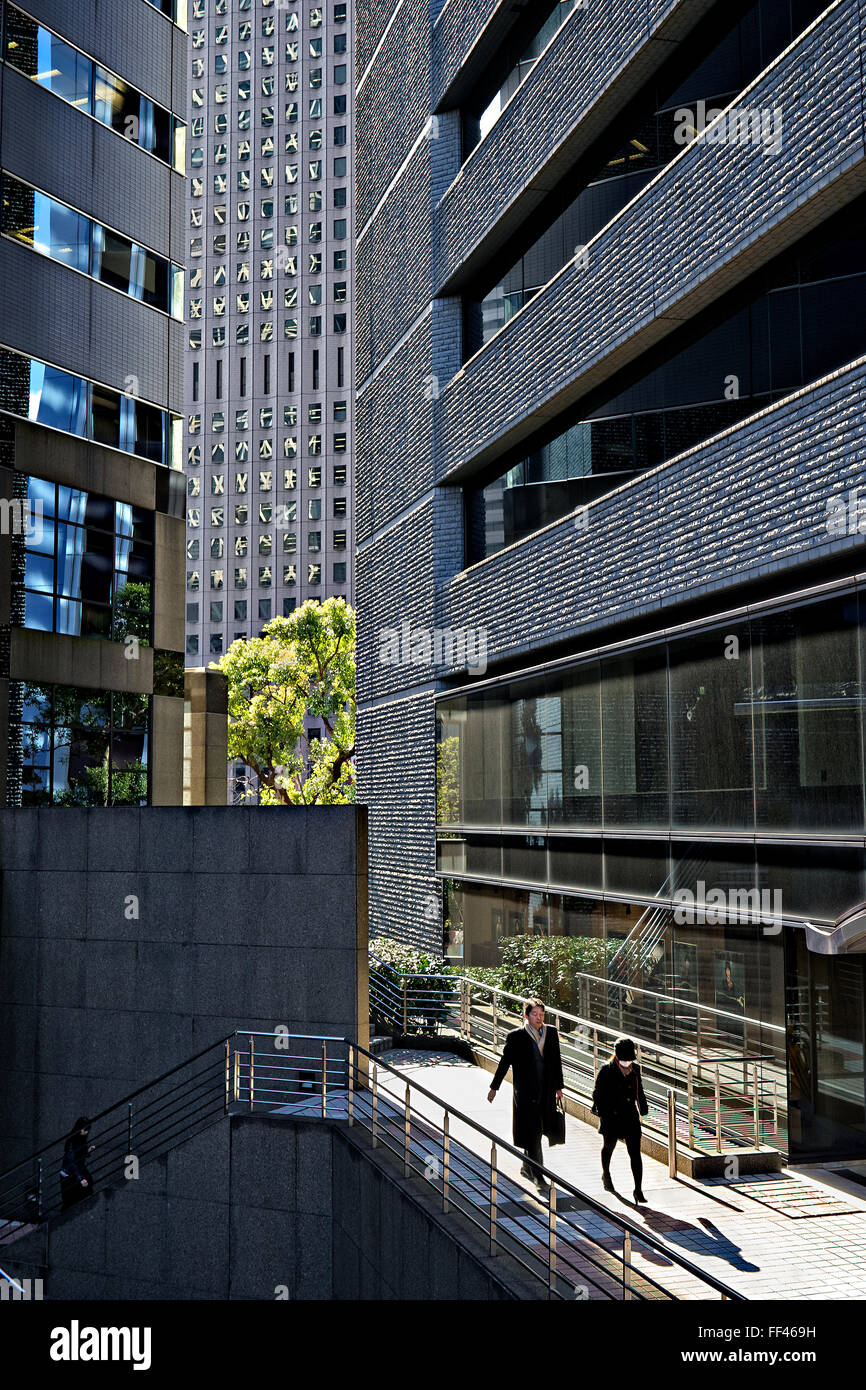 Giappone, isola di Honshu, Kanto, Tokyo, edifici a Shinjuku. Foto Stock