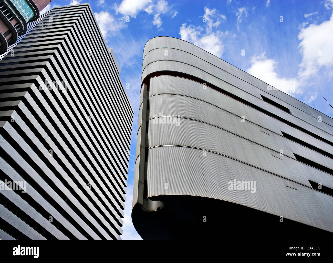 Giappone, isola di Honshu, Kansai di Osaka, edifici. Foto Stock