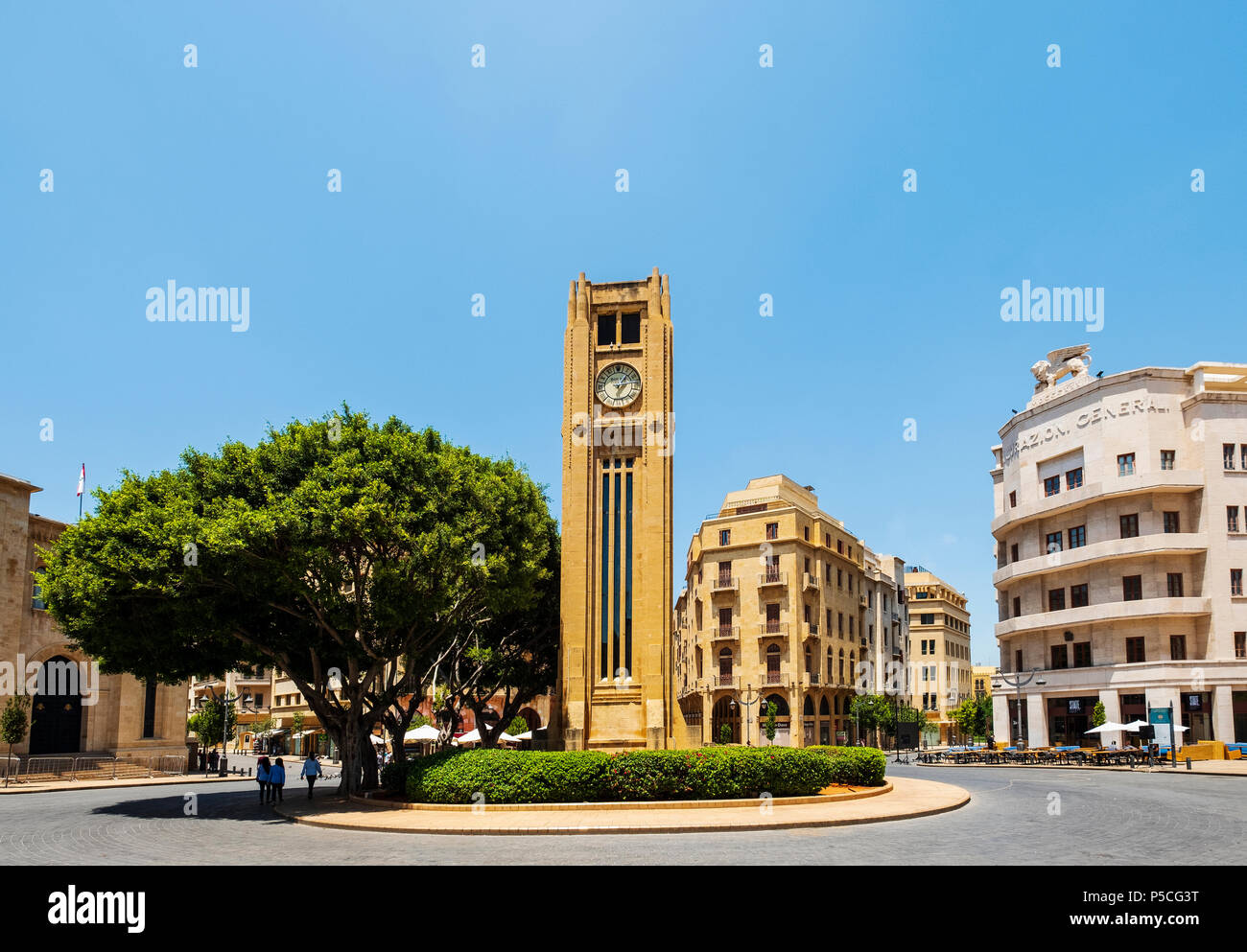 Clocktower in Place d'Etoile centro cittadino di Beirut, Libano Foto Stock