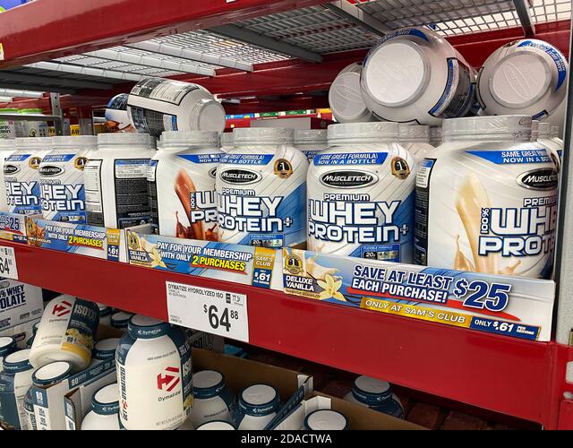 Orlando,FL/USA - 2/11/20: Containers of Muscletech Premium Whey Protein at  a Sam's Club retail store Stock Photo - Alamy