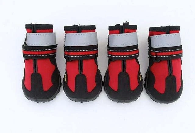 The Gct Pet Supplies Dog shoes 1 Set Color Red Size 2