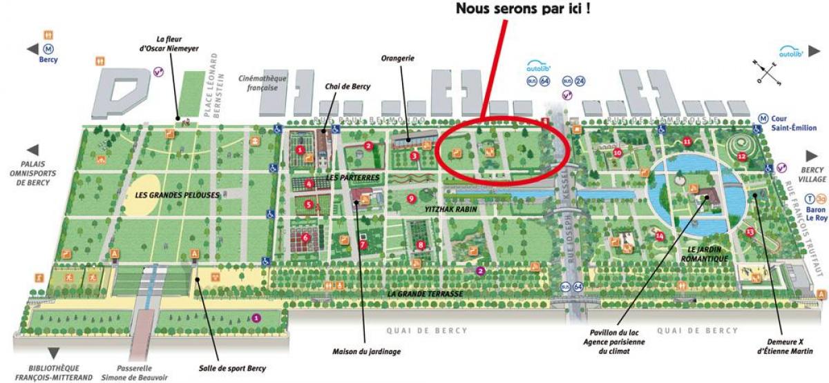 Mapa del Parc de Bercy