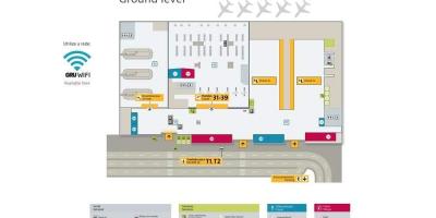 Mapa de l'aeroport internacional de São Paulo-Guarulhos - Terminal 4