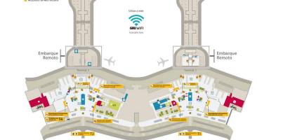 Mapa de l'aeroport internacional de São Paulo-Guarulhos - Terminals 1 i 2