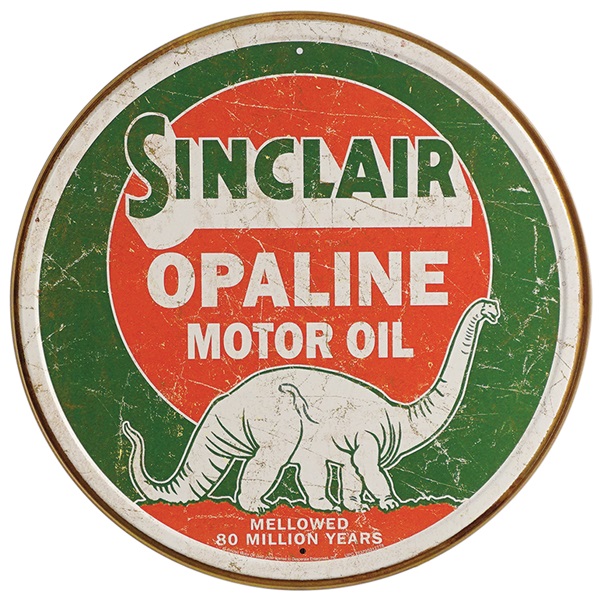 Sinclair Oil Aluminum-Style Sign - 11-3/4" Dia