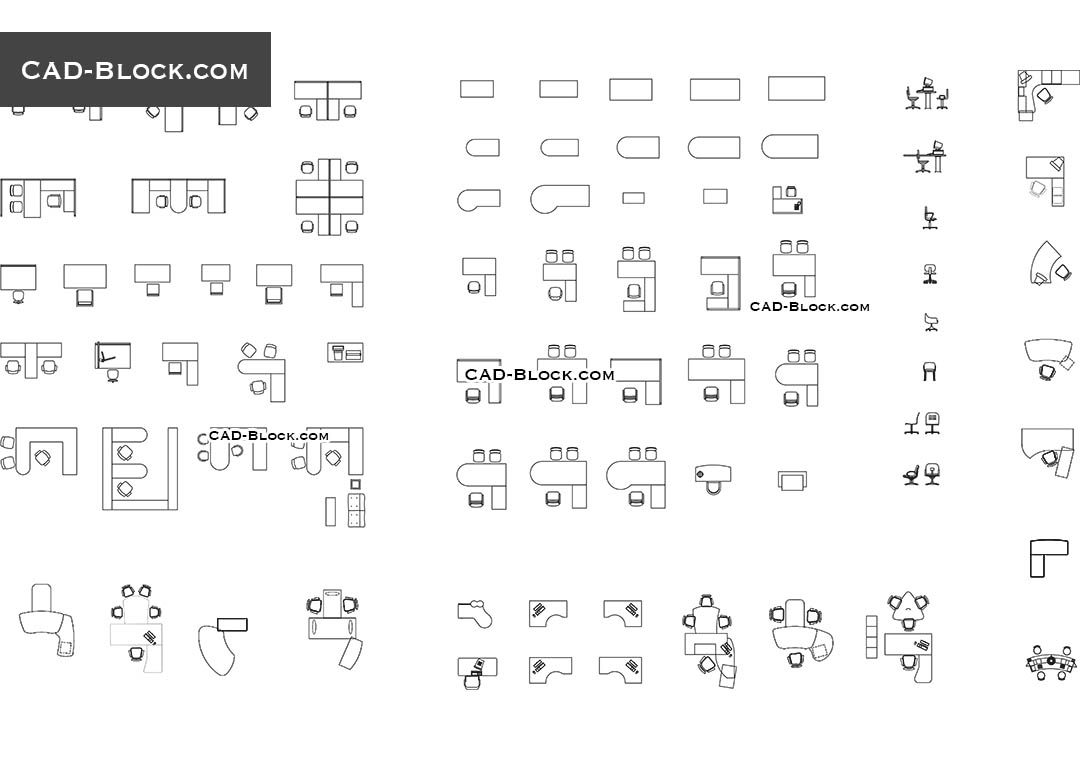 Office furniture CAD Blocks