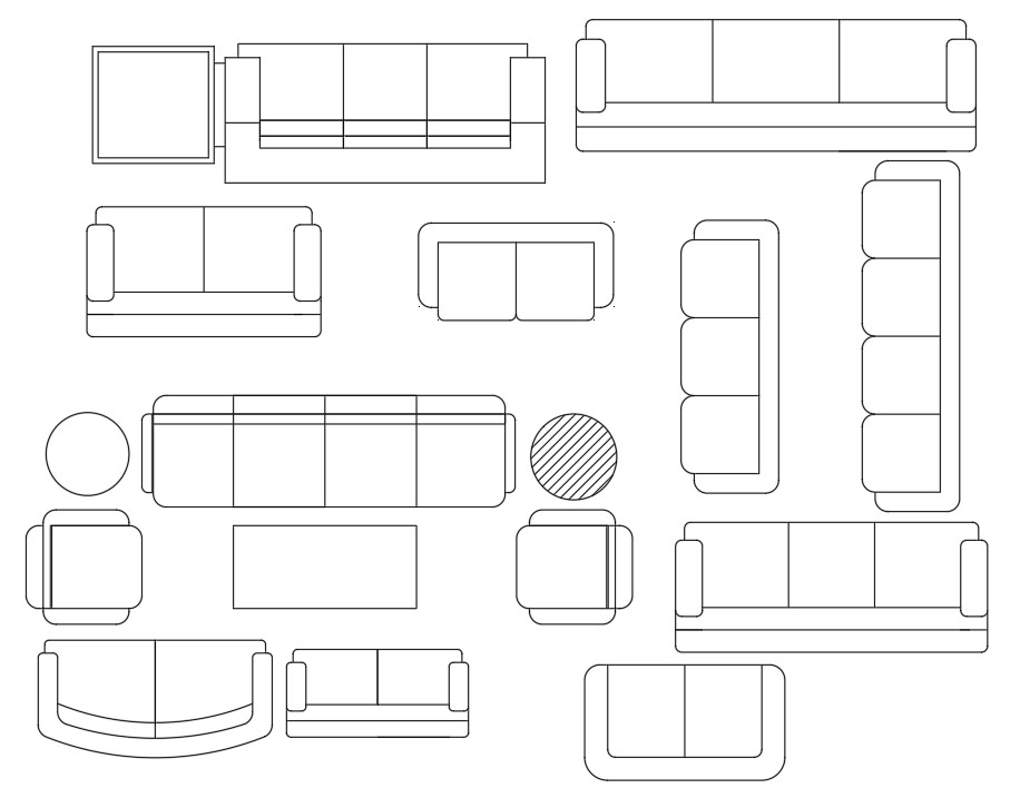 Sofa Set Furniture Cad Blocks Dwg File Cadbull Images And Photos Finder ...