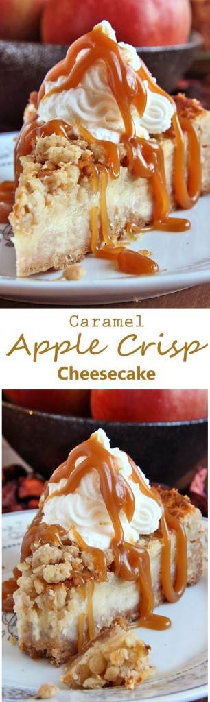 Caramel Apple Crisp Cheesecake