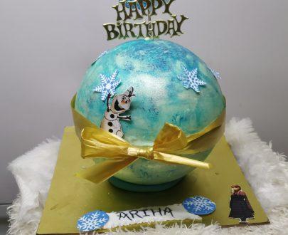 Frozen Theme Pinata Cake Designs, Images, Price Near Me