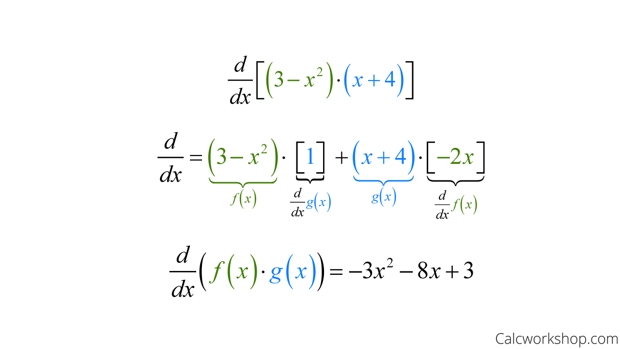 derivative product rule binomial