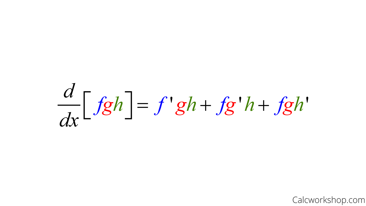 product rule for three functions