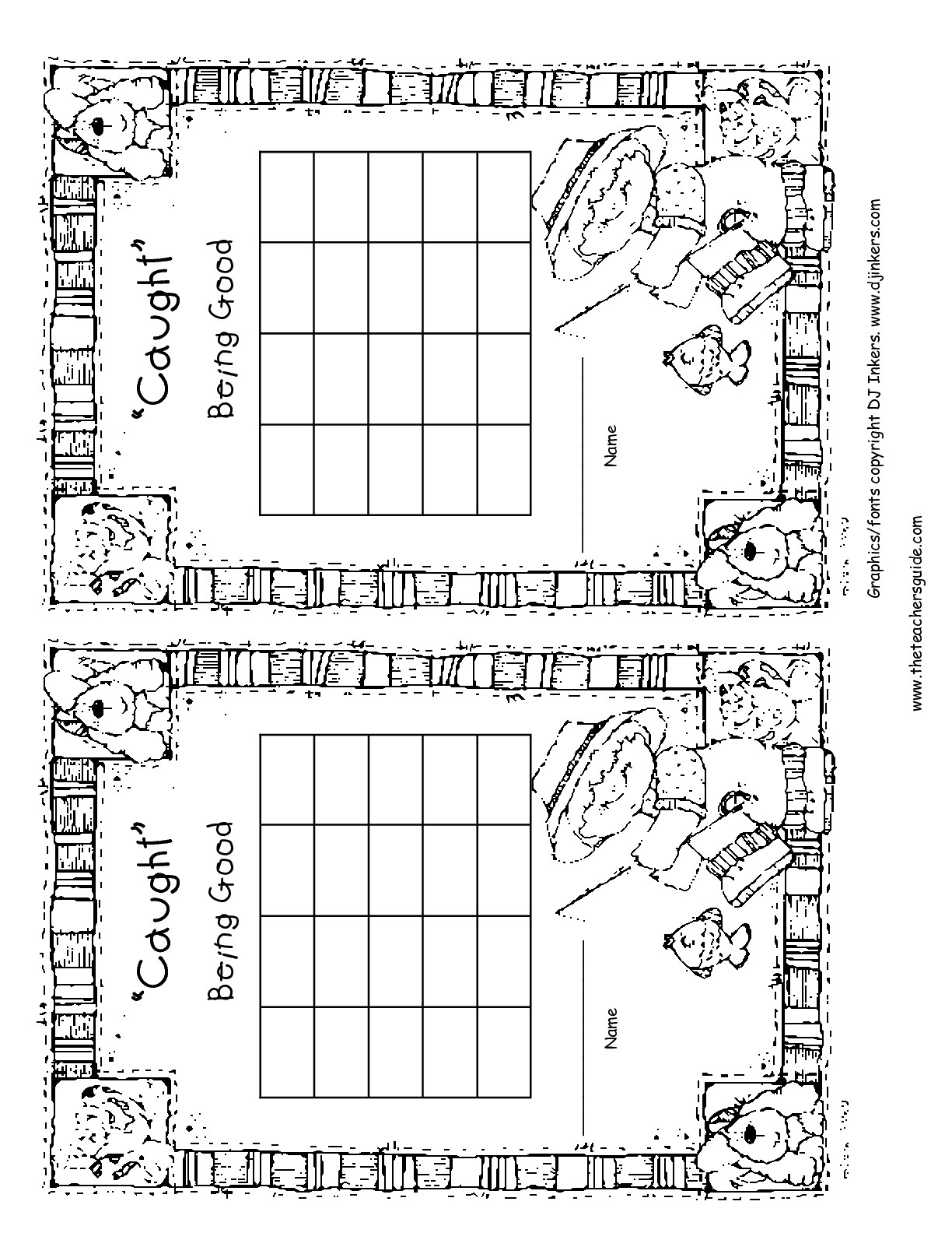 Free Printable Reward And Incentive Charts regarding Blank Behavior Charts For September