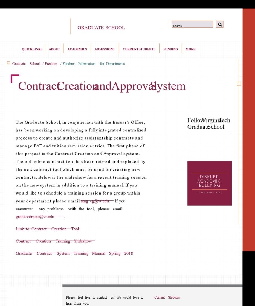 Contract Creation And Approval System | Graduate School | Virginia Tech throughout Virginia Tech Academic Calendar 2019 2020