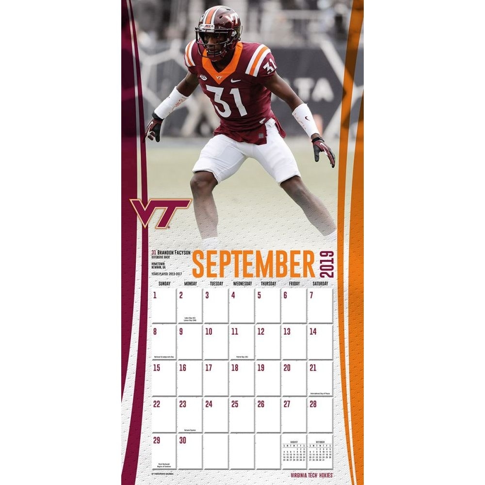 Virginia Tech Hokies 2020 Wall Calendar | | Calendars regarding Virginia Tech Academic Calendar 2019 2020