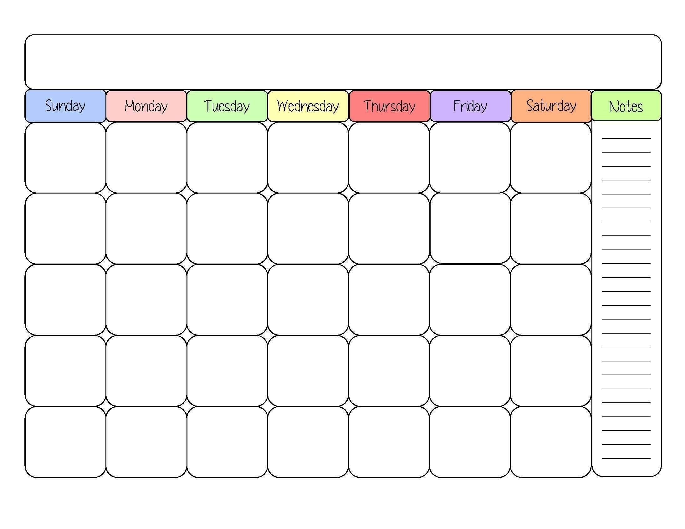 2024 Free Monthly Calendar Template Printable Free 1 - Calendar 2024 Cute