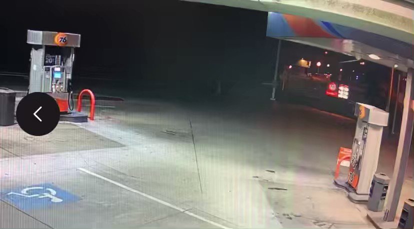 Gas-station surveillance video shows driver of Toyota Tacoma rear-ending Toyota Camry before crashing into pole at Lake Park  and Lakeshore after shooting on nearby WB I-580 in Oakland, @DaveKTVU reports. Victim dies. Cause of death pending