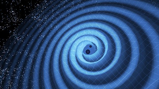 illustration of gravitational waves