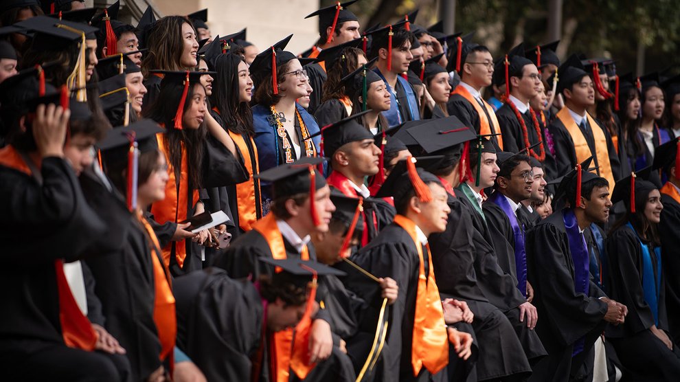 The undergraduate class of 2024 poses for the official class photo.