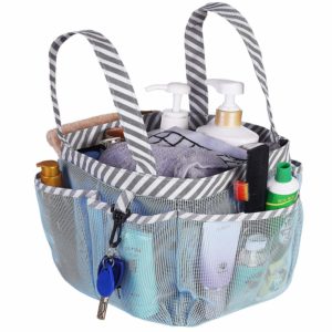 Haundry Mesh Shower Caddy Tote, Portable College Dorm Shower Caddy Bag 8 Large Pockets Camping Gym Bathroom