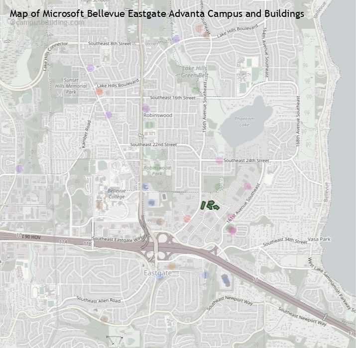 Microsoft Bellevue Eastgate Advanta Campus and Buildings