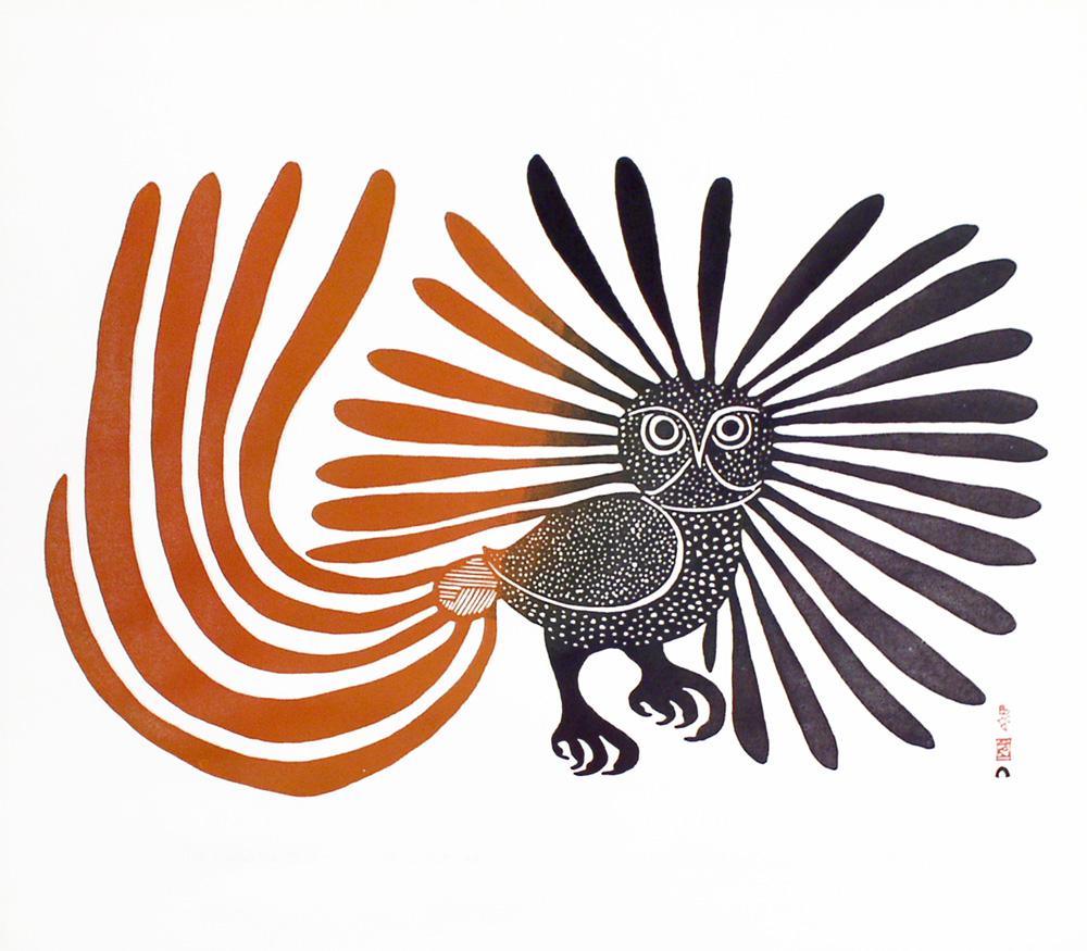 A work by Kenojuak Ashevak / image courtesy Feheley Fine Arts