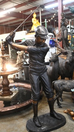 Lifesize Bronze Golfer Statue St Andrews Golf Casting