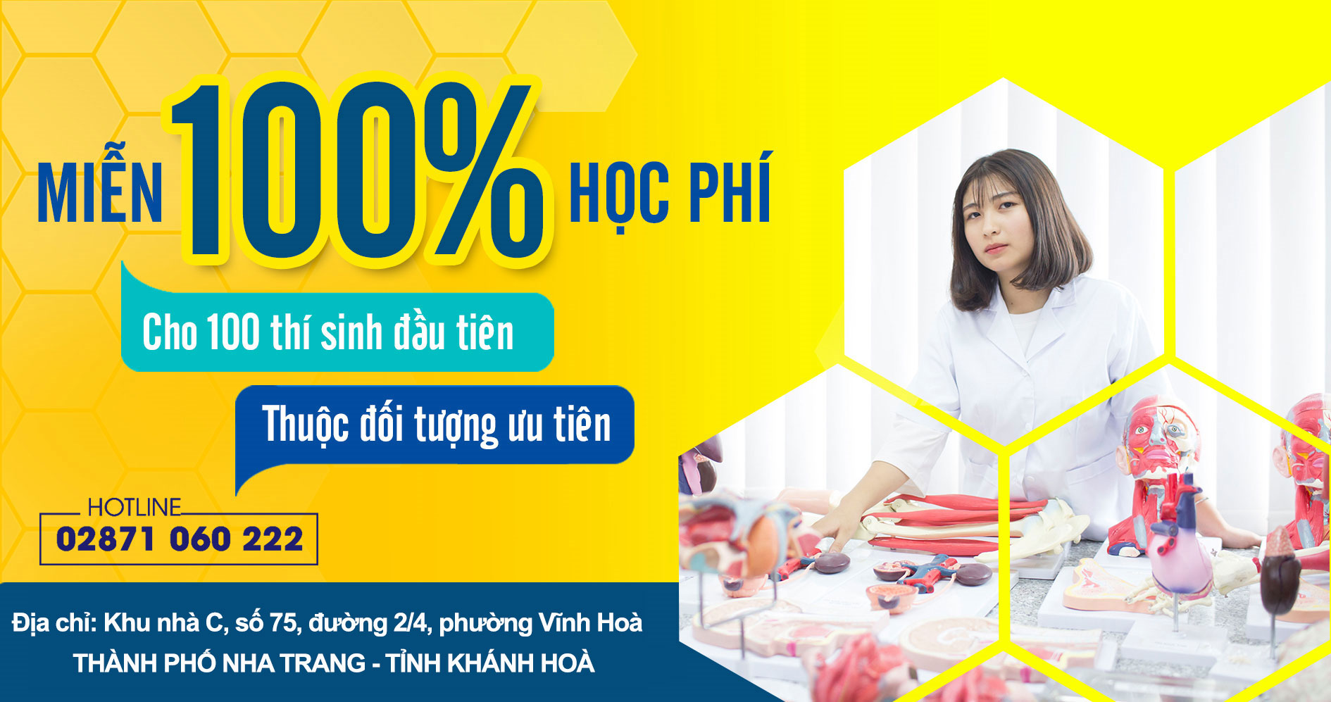 Tuyển sinh Cao đẳng Y Dược Nha Trang miễn giảm học phí