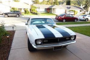 1968 Chevy Camaro White w/ Black Rally Stripes Photo