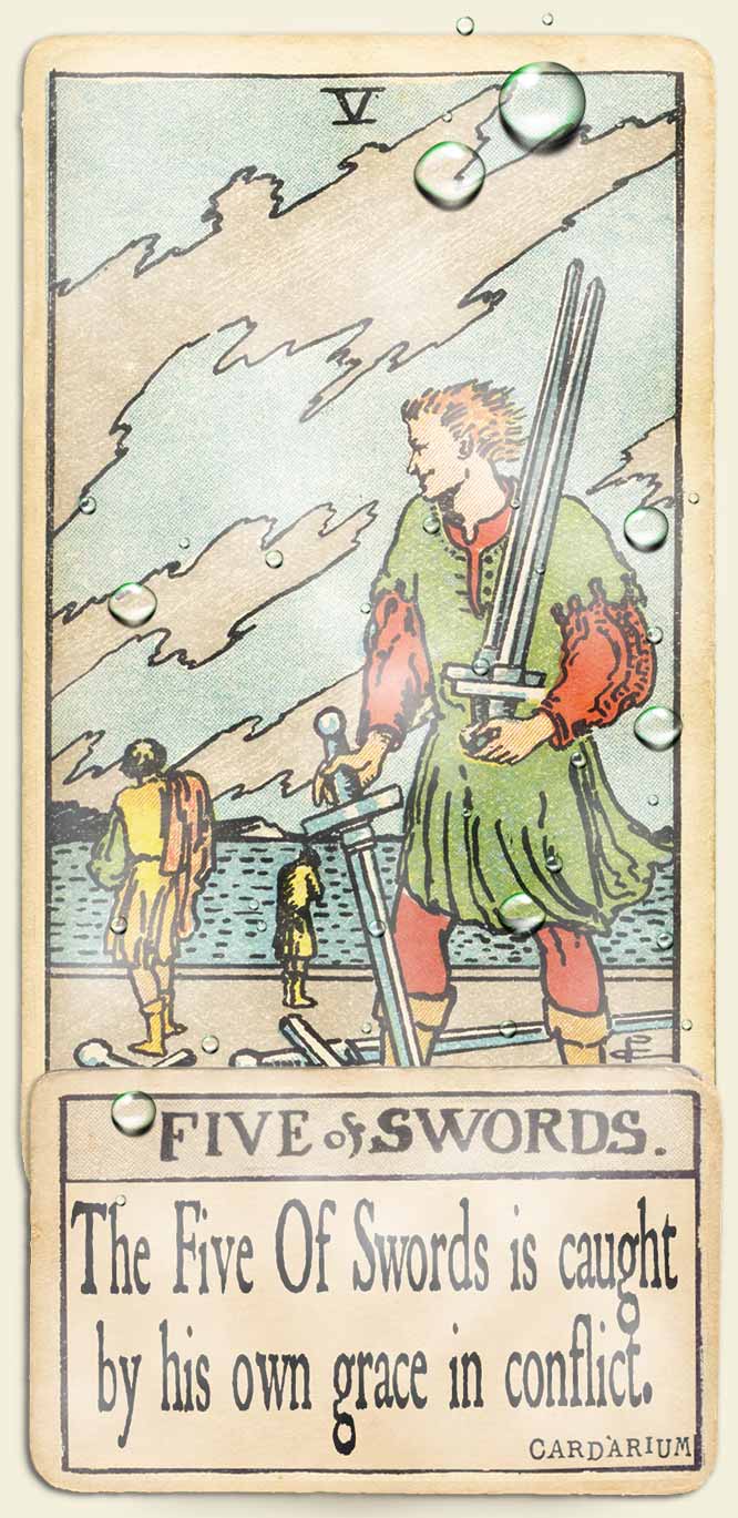 Water signs tarot 5 of swords