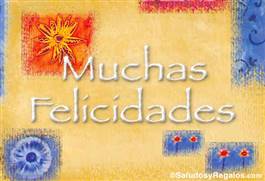 Muchas felicidades con decoraciones