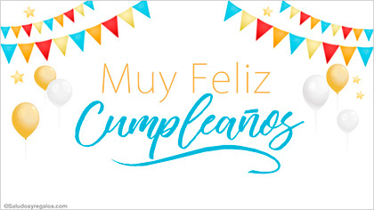 Tarjeta festiva de cumpleaños