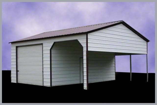 Steel Buildings Combination Carport and Storage