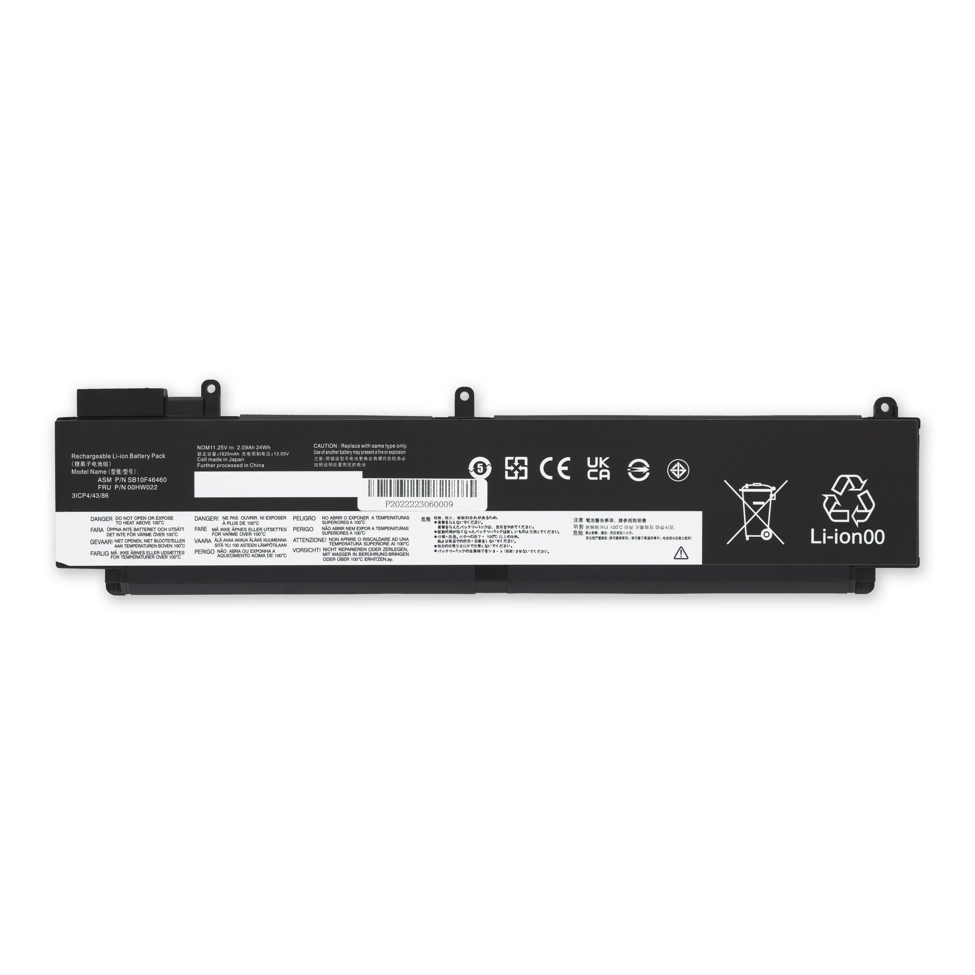 Lenovo ThinkPad T460s and Lenovo ThinkPad T470s Front Battery - 00HW022