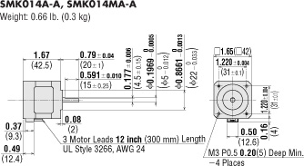 SMK014A-A 1.65 in. (42 mm) Low-Speed Synchronous Motor