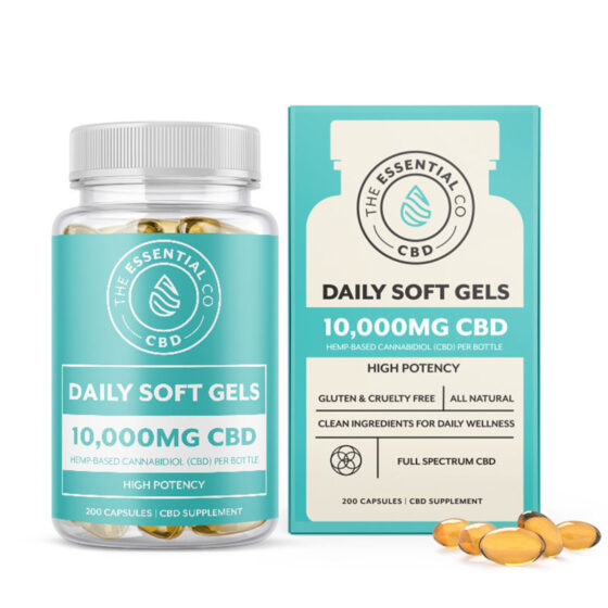 The Essential Co Daily Soft Gel CBD Capsules 50mg